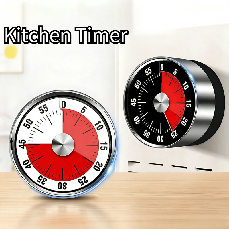Baking Kitchen Hourly - ساعة توقيت ميكانيكية مغناطيسية من الفولاذ