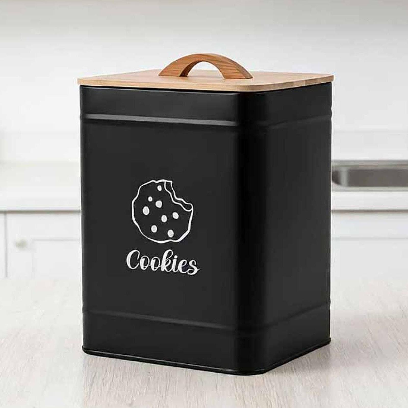 Kitchen Baking Pantry - وعاء تخزين الكوكيز المعدني للمطبخ، صندوق