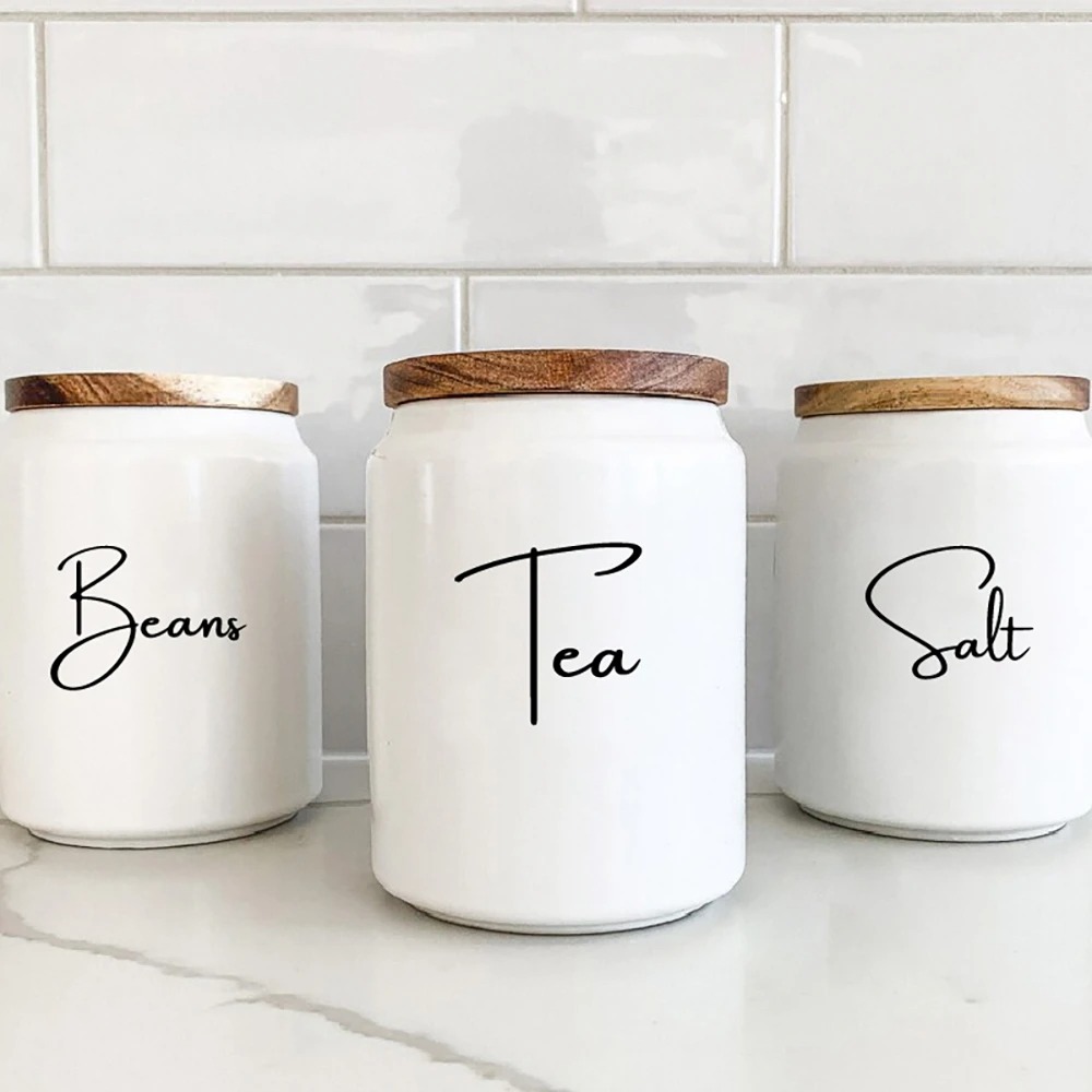 Kitchen Baking Quotes - ملصقات لتنظيم المطبخ، ملصقات مقاومة للماء