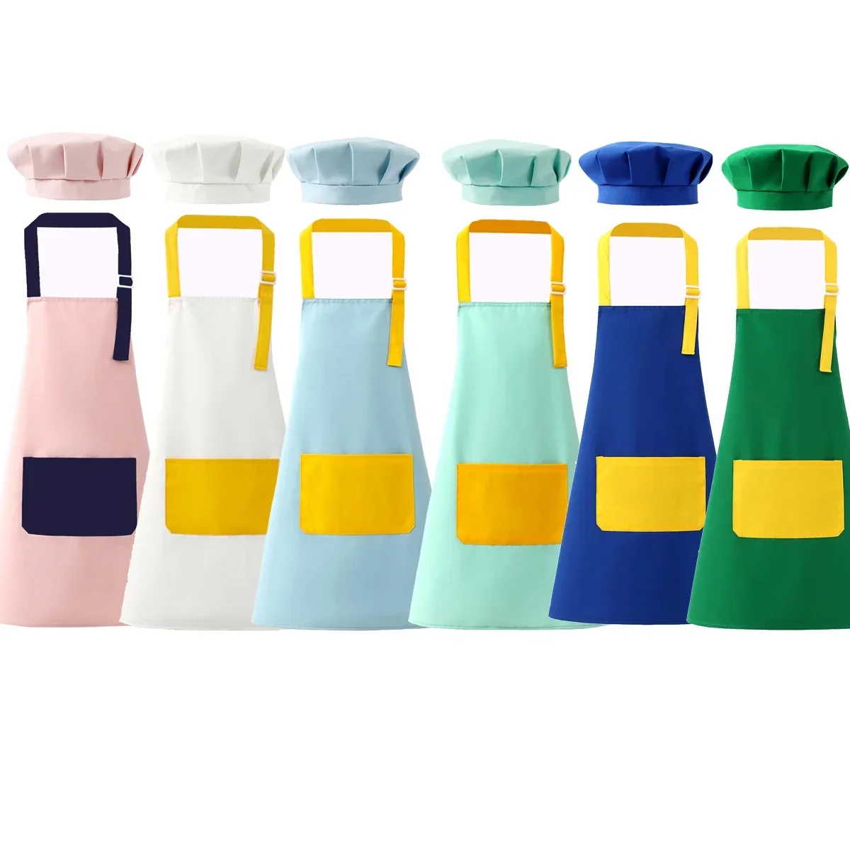 Kitchen Kids Baking Set - طقم مريلة للأطفال وقبعة الشيف قابل