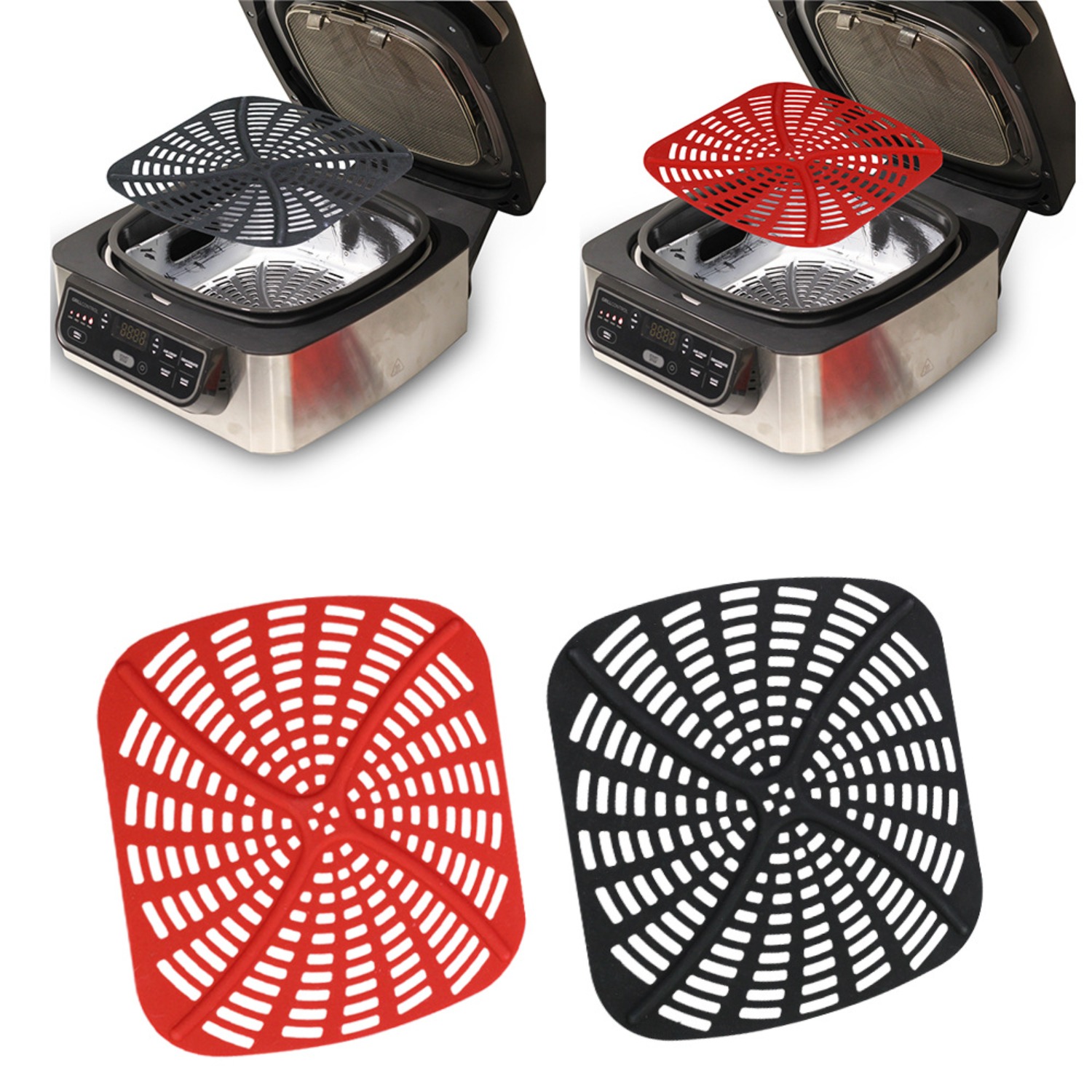 Ninja Air Fryer Af300 - 2 قطعة مجموعة بطانة سيليكون قابلة