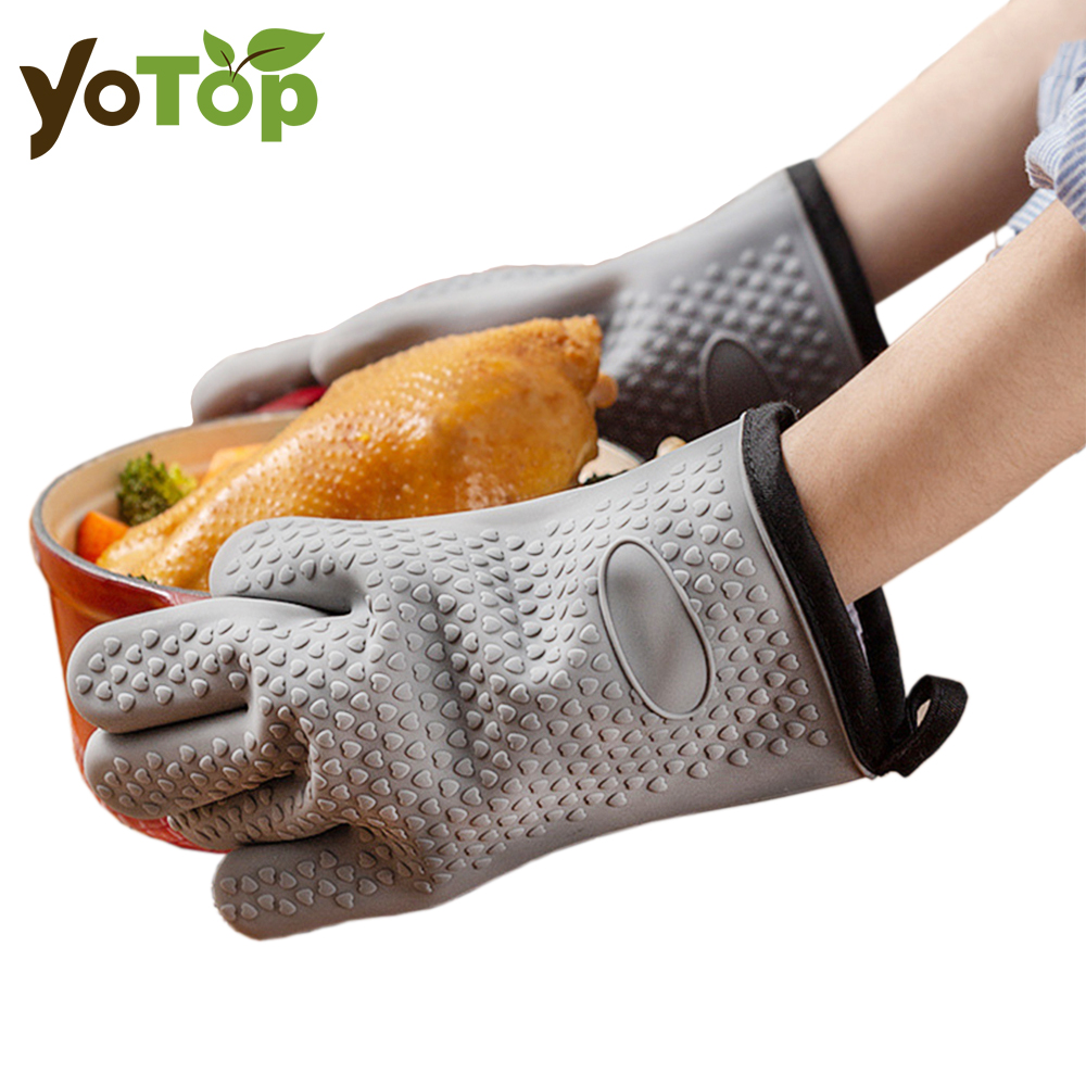 Kitchen Baking Gloves - قفازات سيليكون مقاومة للحرارة فرن الميكروويف
