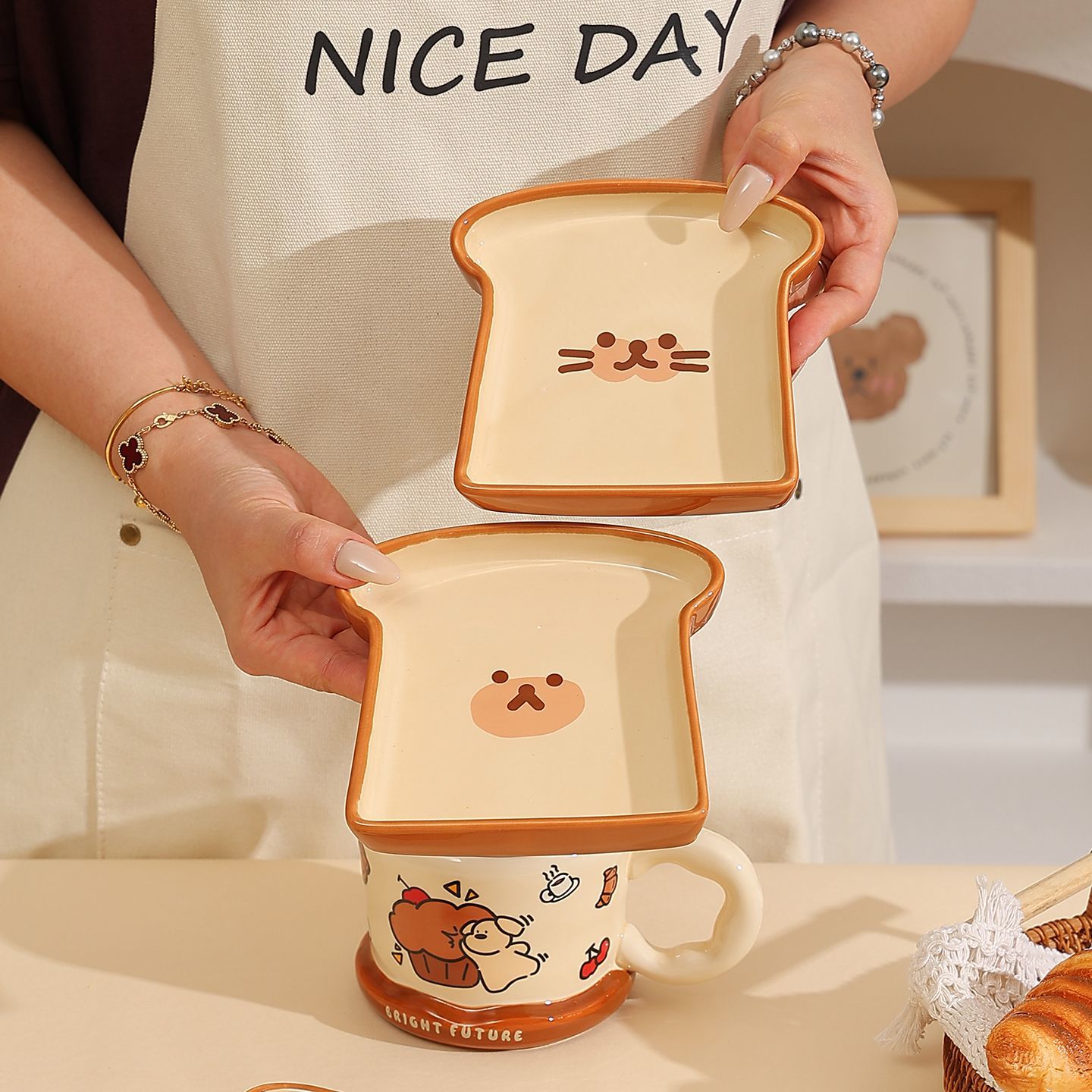 أطباق سيراميك على شكل خبز التو - مراجعة Kitchen Baking Dishes وسعره