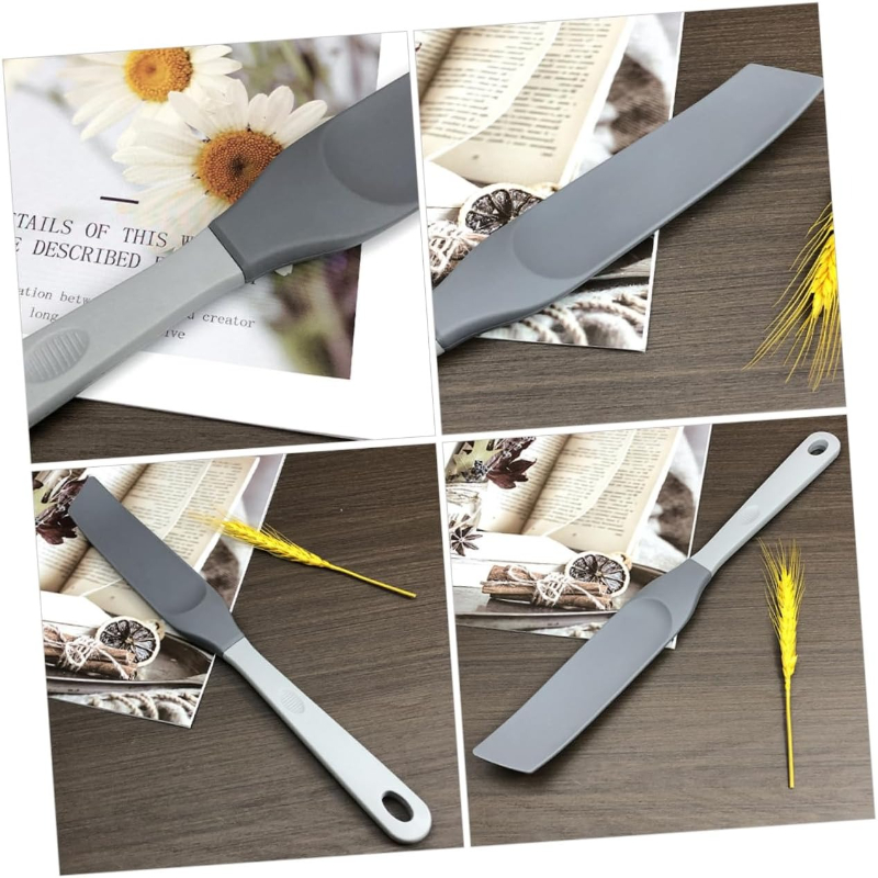 مكشطة سيليكون طويلة بقاعدة منح - مراجعة Dough Scraper Curved وسعره