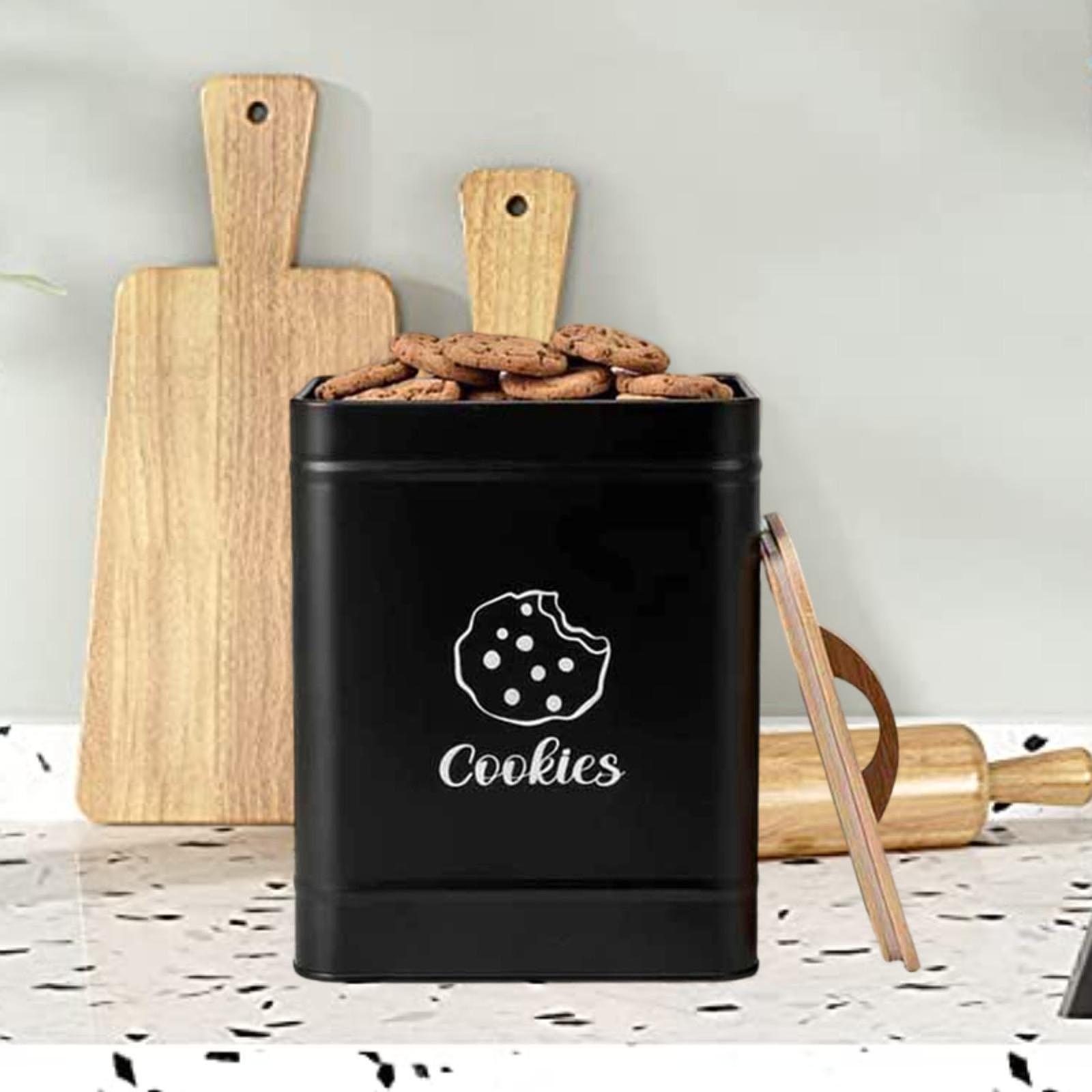 وعاء تخزين الكوكيز المعدني للم - مراجعة Kitchen Baking Pantry وسعره
