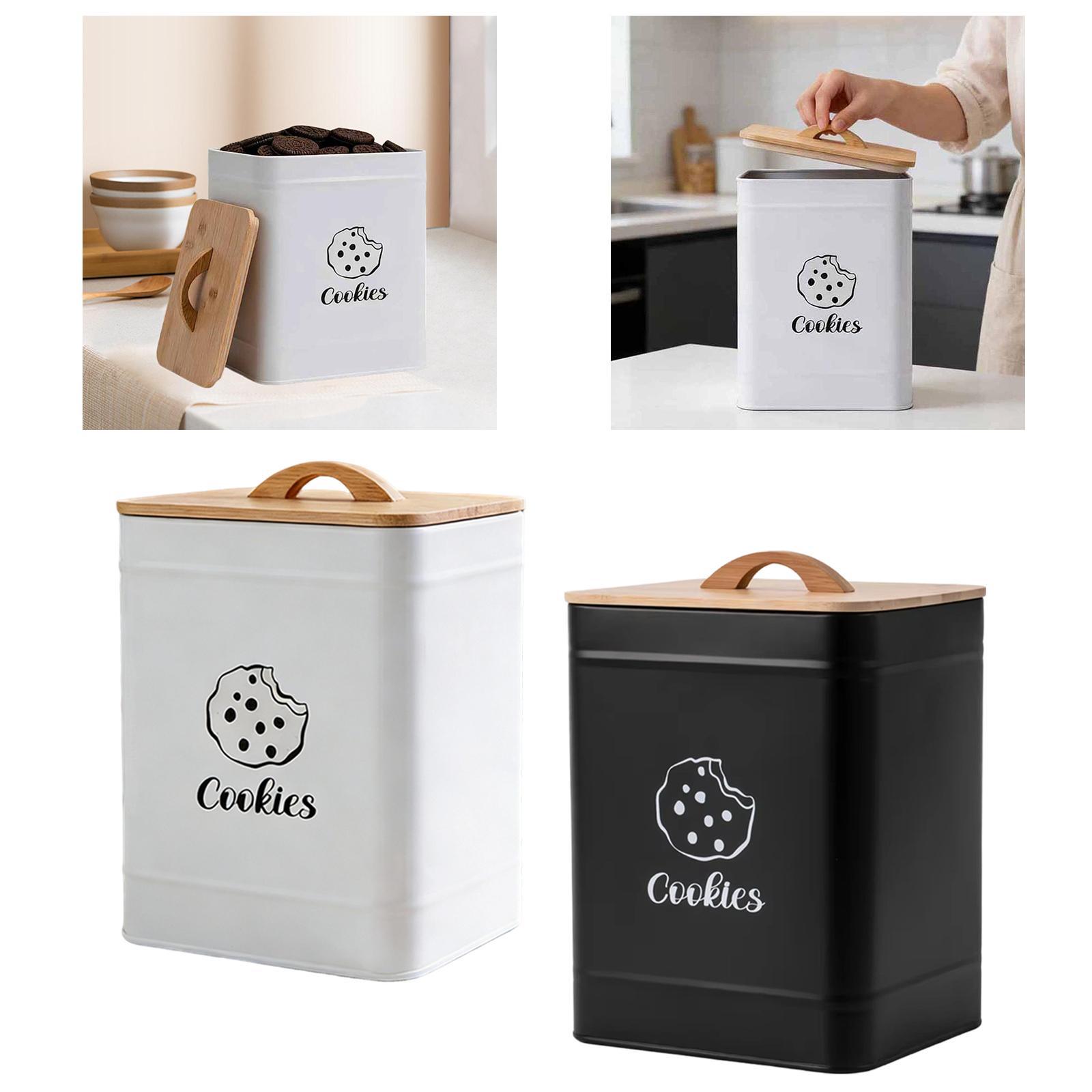 وعاء تخزين الكوكيز المعدني للم - مراجعة Kitchen Baking Pantry وسعره
