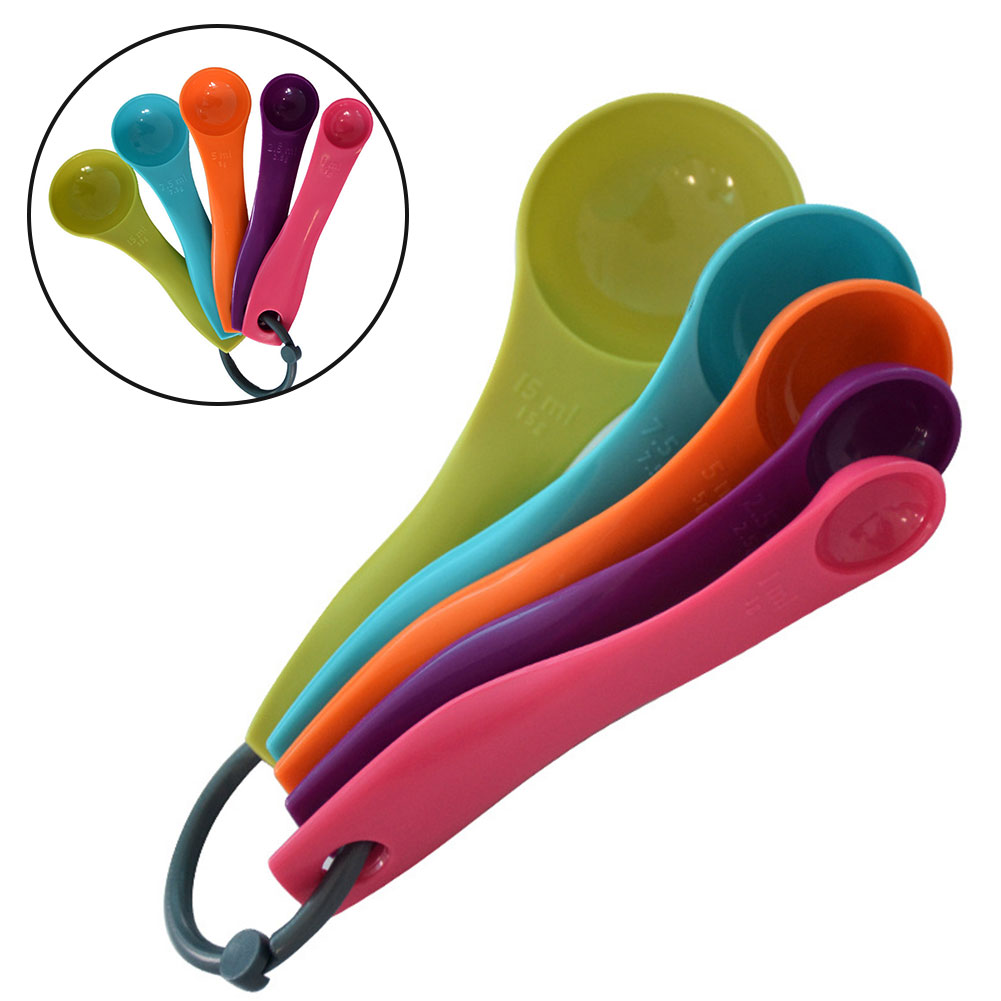 5 قطع ملونة ملعقة زيت الملح جم - مراجعة Kitchen Baking Utensil Set وسعره