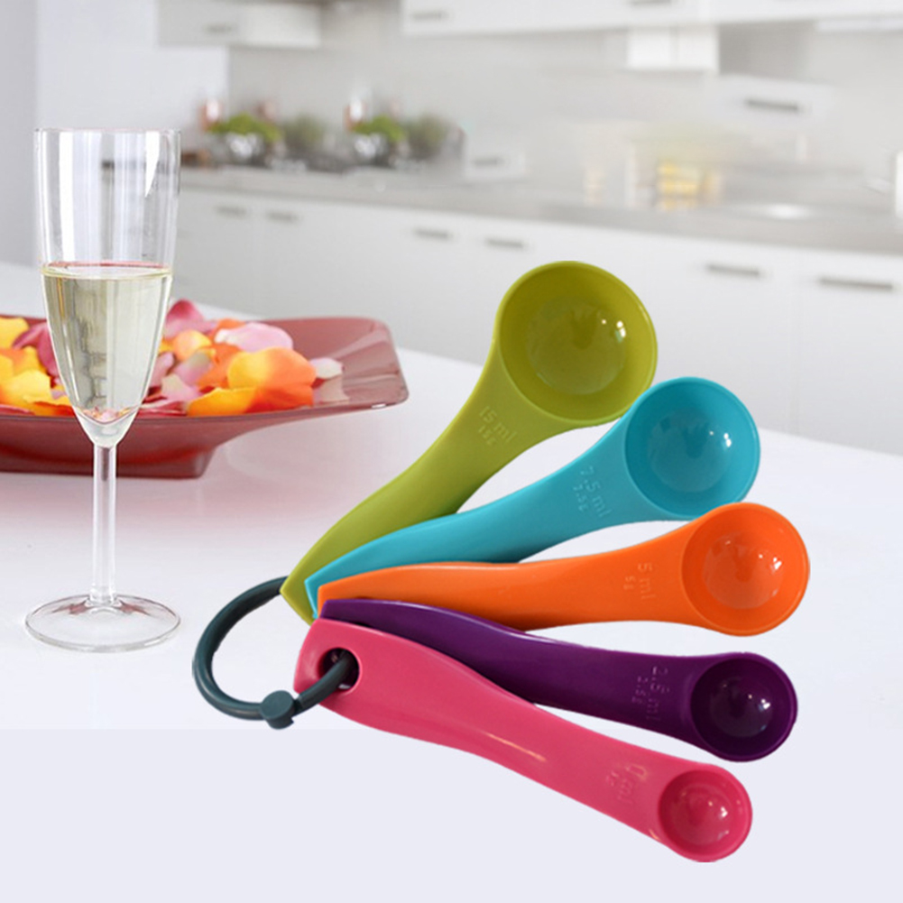 5 قطع ملونة ملعقة زيت الملح جم - مراجعة Kitchen Baking Utensil Set وسعره