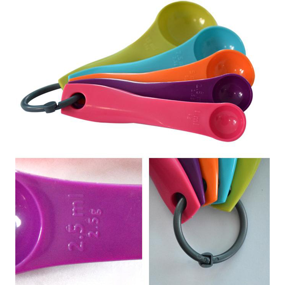 5 قطع ملونة ملعقة زيت الملح جم - مراجعة Kitchen Baking Utensil Set وسعره