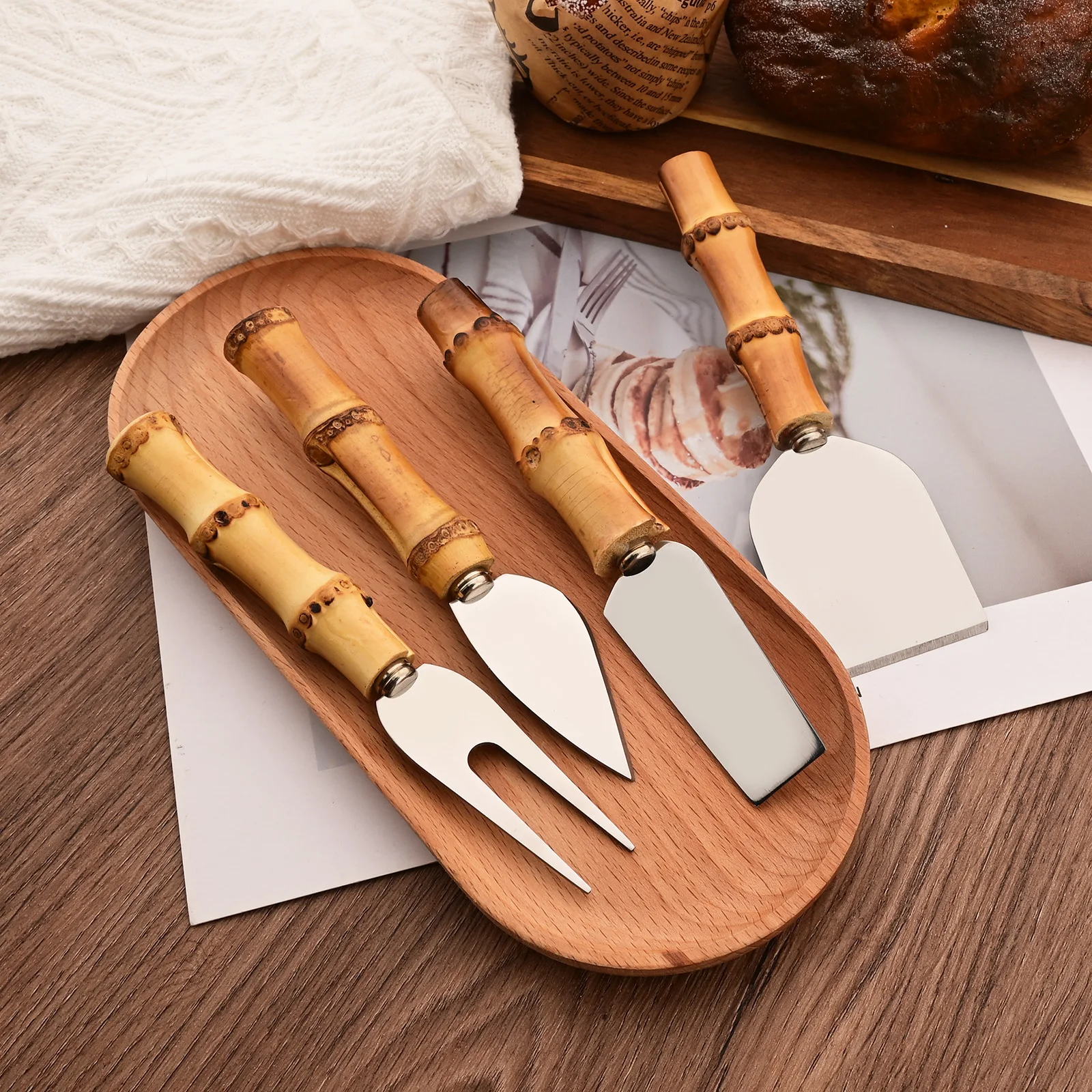 طقم سكاكين جبن 3/4/6/7 قطع بمق - مراجعة Kitchen Baking Utensil Set وسعره