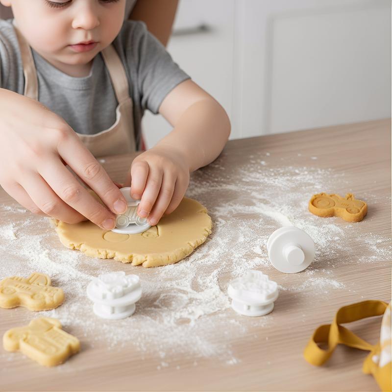 مجموعة قوالب بسكويت ثلاثية الأ - مراجعة Kitchen Kids Baking Set وسعره