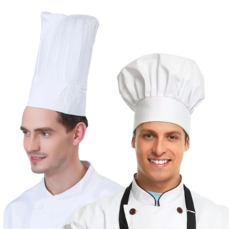 قبعة طهاة بيضاء عالية 22/29 سم - مراجعة Kitchen Baker وسعره