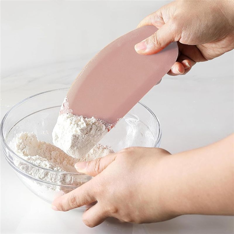 مكشطة سيليكون للوعاء من ABAH،  - مراجعة Dough Scraper Curved وسعره
