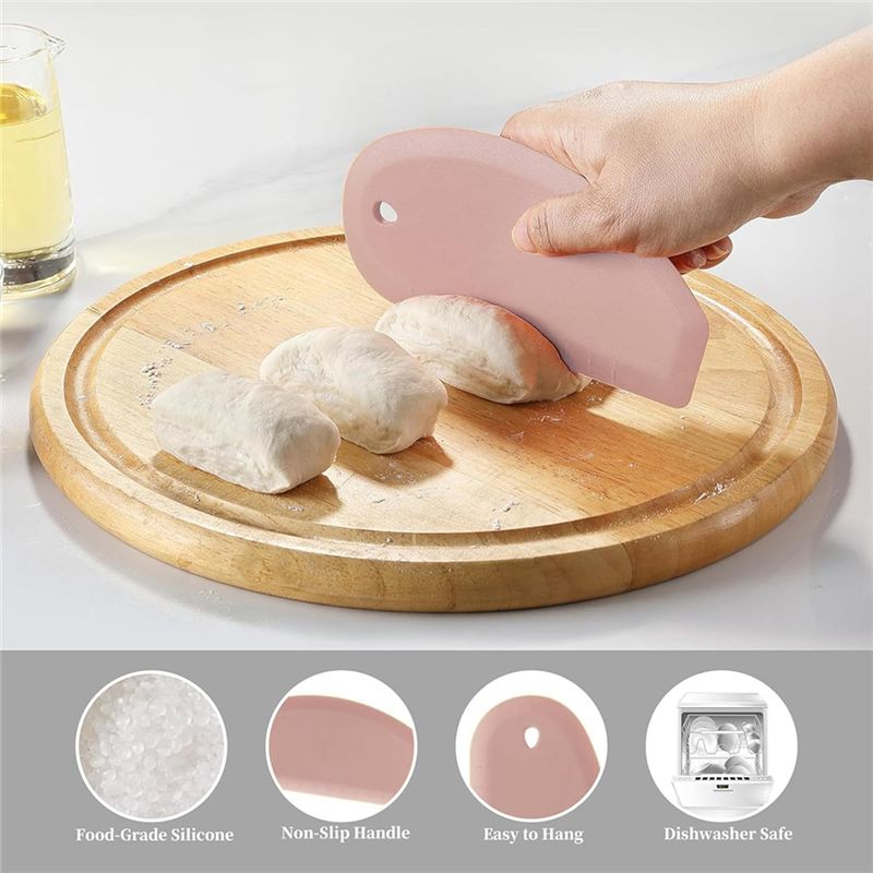 مكشطة سيليكون للوعاء من ABAH،  - مراجعة Dough Scraper Curved وسعره