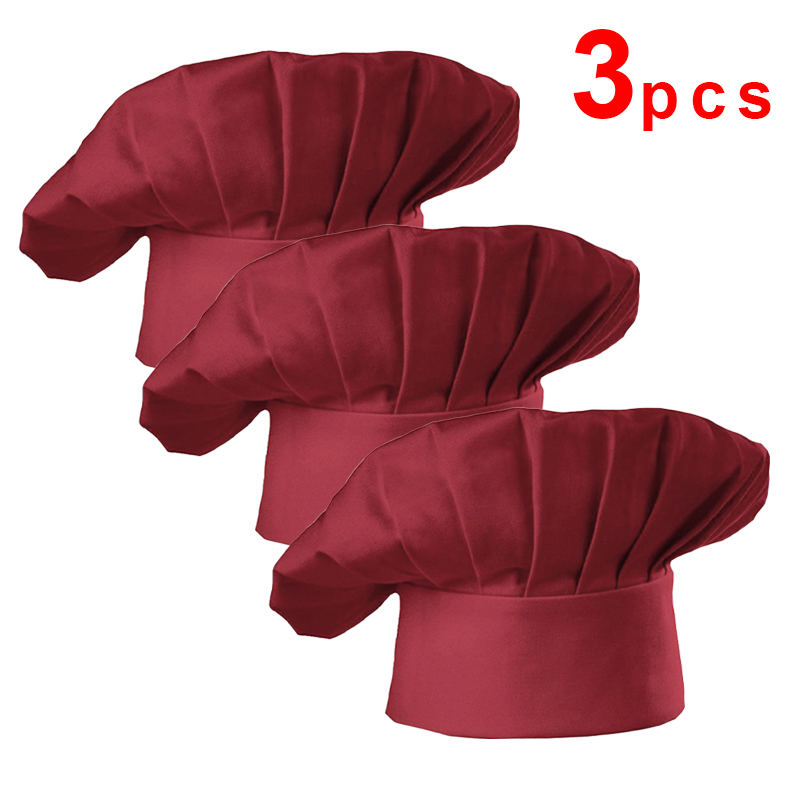 3 قطع قبعات طهاة بيضاء بارتفاع - مراجعة Kitchen Baker وسعره