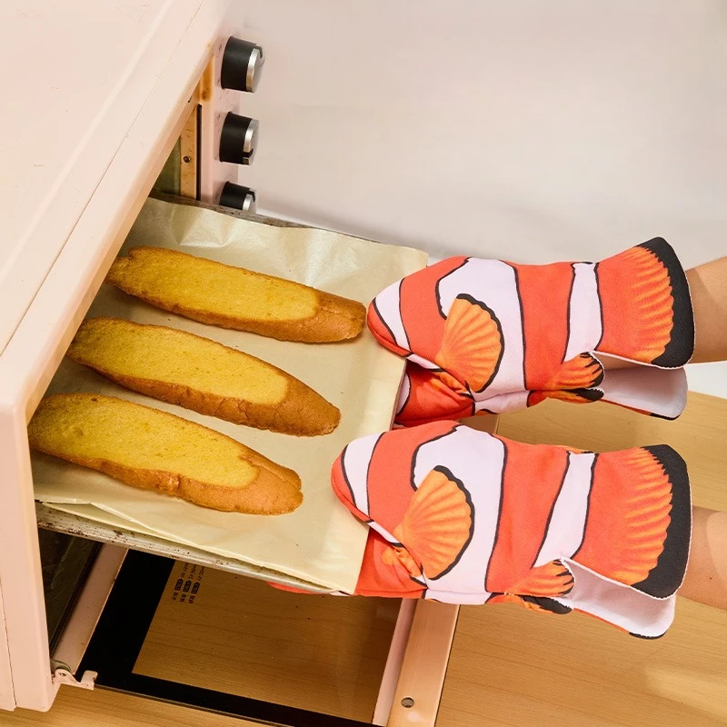 1 قطعة ، قفازات فرن القطن مقاو - مراجعة Kitchen Baking Gloves وسعره