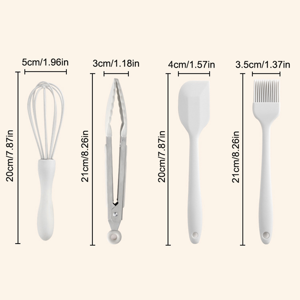 مكشطة سيليكون بيضاء صغيرة ، فر - مراجعة Kitchen Baking Utensil Set وسعره