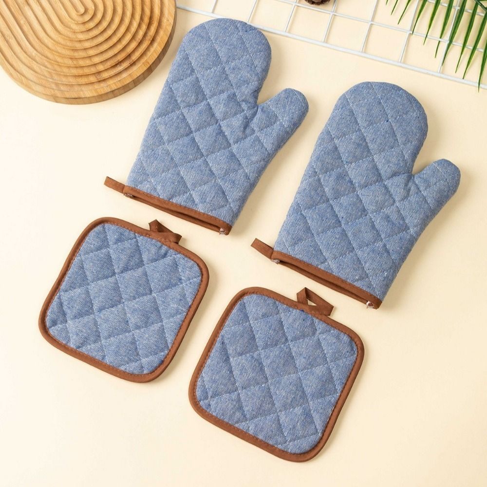 قطعتان من قفازات الفرن المضادة - مراجعة Kitchen Baking Gloves وسعره