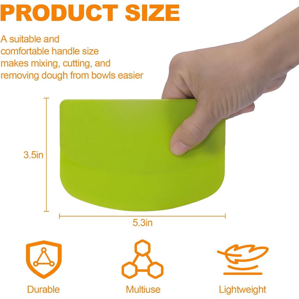 مجموعة من 3 مكاشط بلاستيكية مر - مراجعة Dough Scraper Curved وسعره