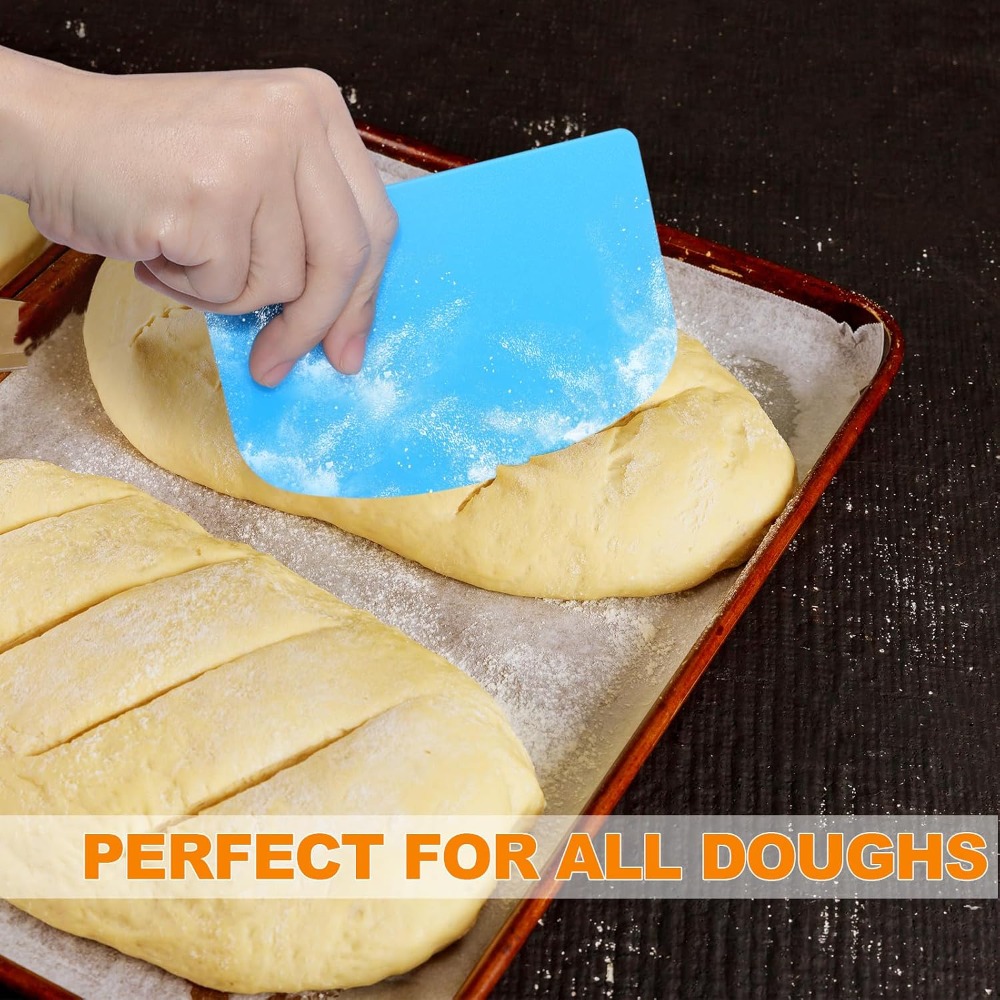 مجموعة من 3 مكاشط بلاستيكية مر - مراجعة Dough Scraper Curved وسعره