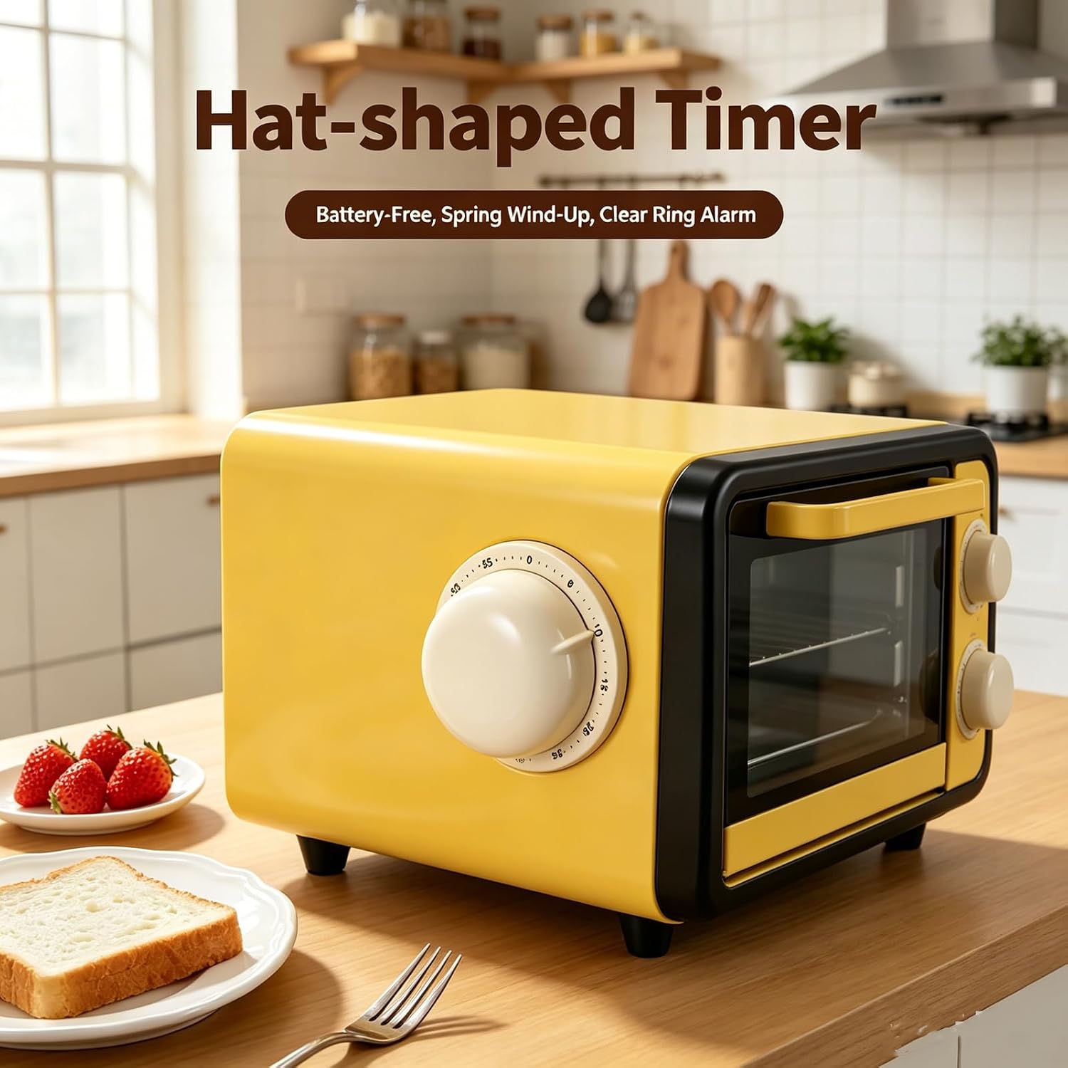 مؤقت مطبخ ميكانيكي مع منبه وسا - مراجعة Baking Kitchen Hourly وسعره