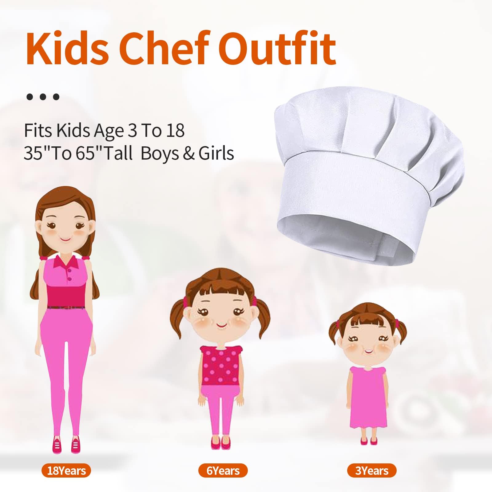 4 قطع قبعات طهاة بيضاء للأطفال - مراجعة Kitchen Baker وسعره